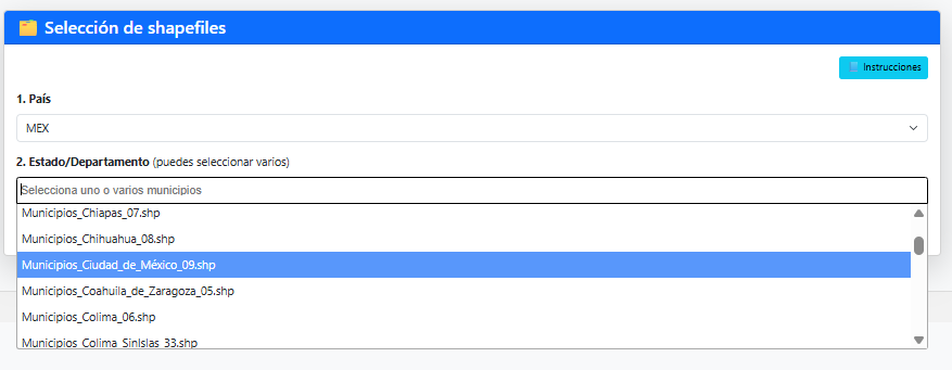 Selección territorial